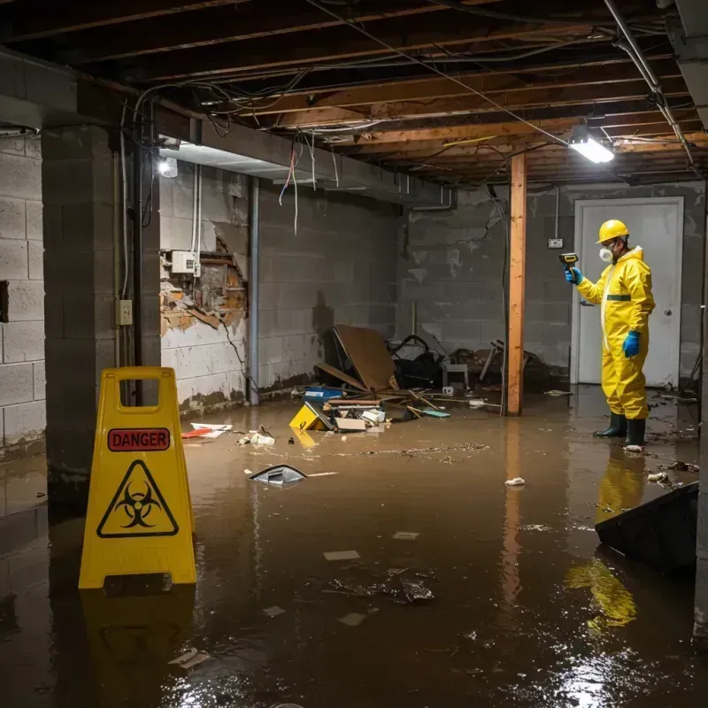 Flooded Basement Electrical Hazard in Cascade County, MT Property